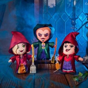 New DISNEY PARKS Sanderson Sisters Plush 3 Pc Set Hocus Pocus Small HALLOWEEN